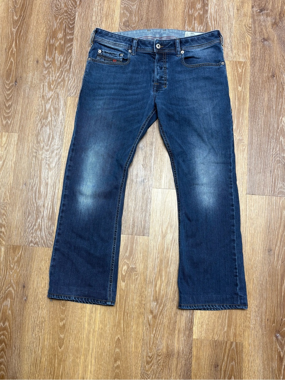 Diesel Zatiny Indigo Relaxed Straight Jeans